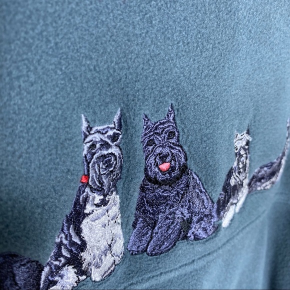 Danbury Mint Schnauzer Dogs Embroidered Fleece - Picture 15 of 16